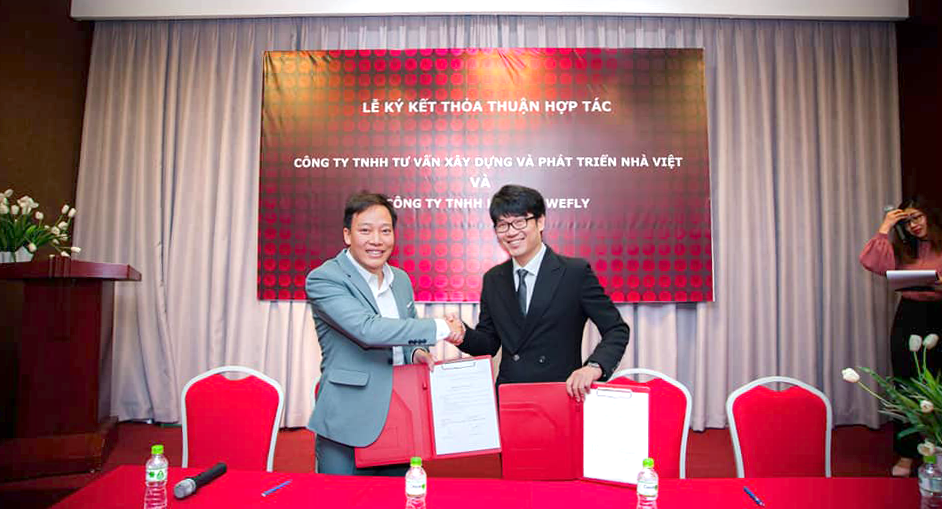Lễ ký kết hơp tác giữa Nhà Việt Cons và công ty TNHH kết cấu Wefly