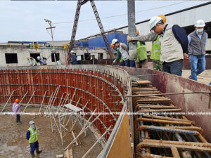 công tác đổ bê tông và đầm dùi