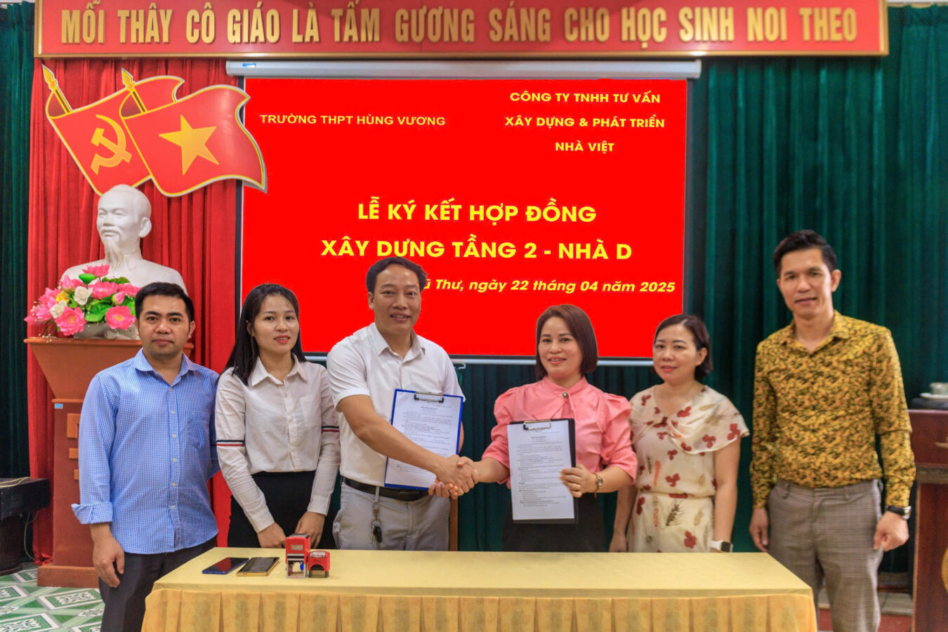 Nhà Việt Construction ký kết dự án thi công công trình giáo dục tại Thái Bình – Trường THPT Hùng Vương