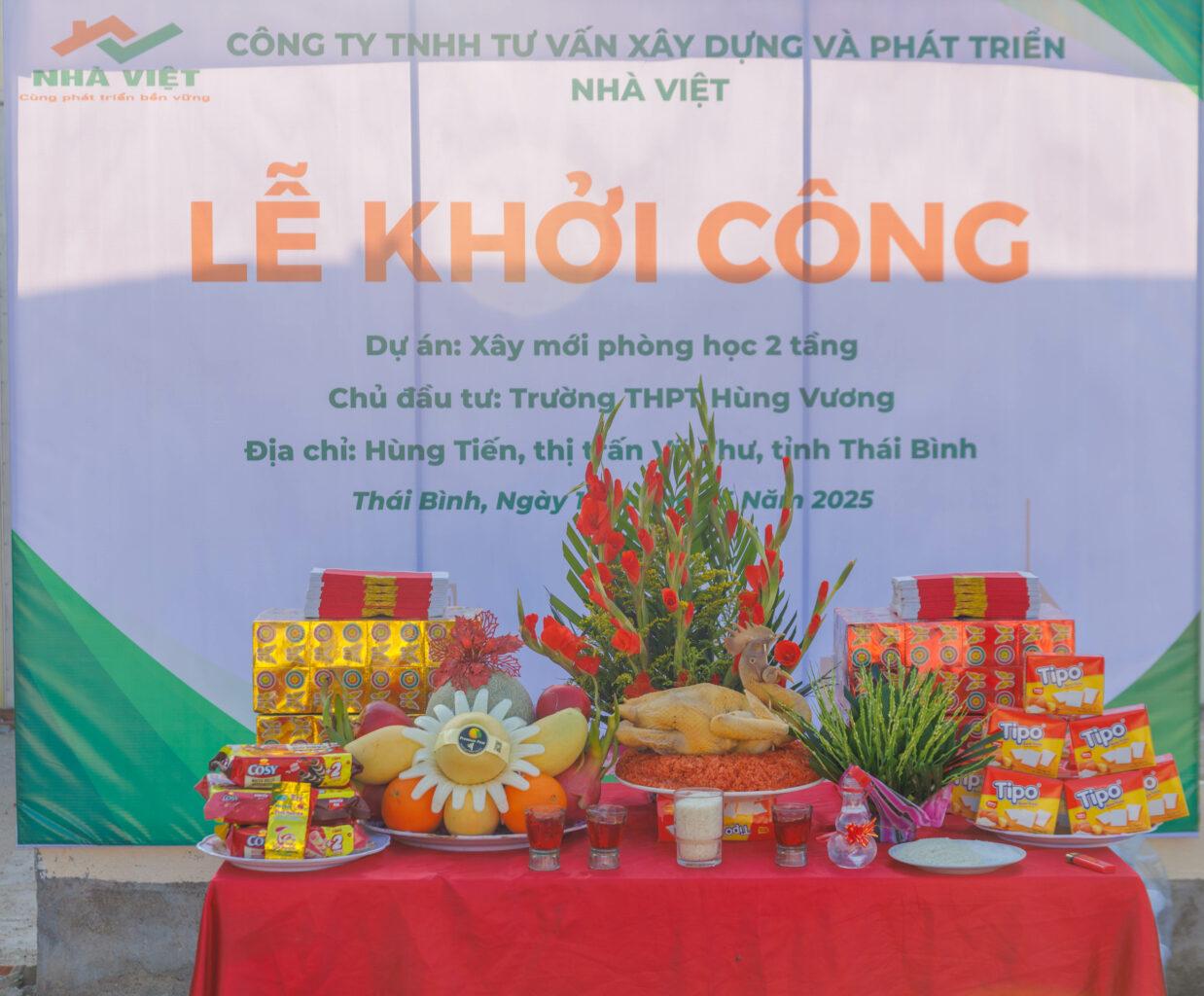 Lễ động thổ dự án cải tạo phòng học Trường THPT Hùng Vương