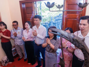 Không khí trang trọng tại buổi lễ khởi công xây mới phòng học tầng 2